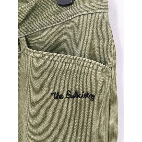 Subciety Japan Thick Cargo Pants Olive Green Military Style Size 30 - Picture 7 of 16